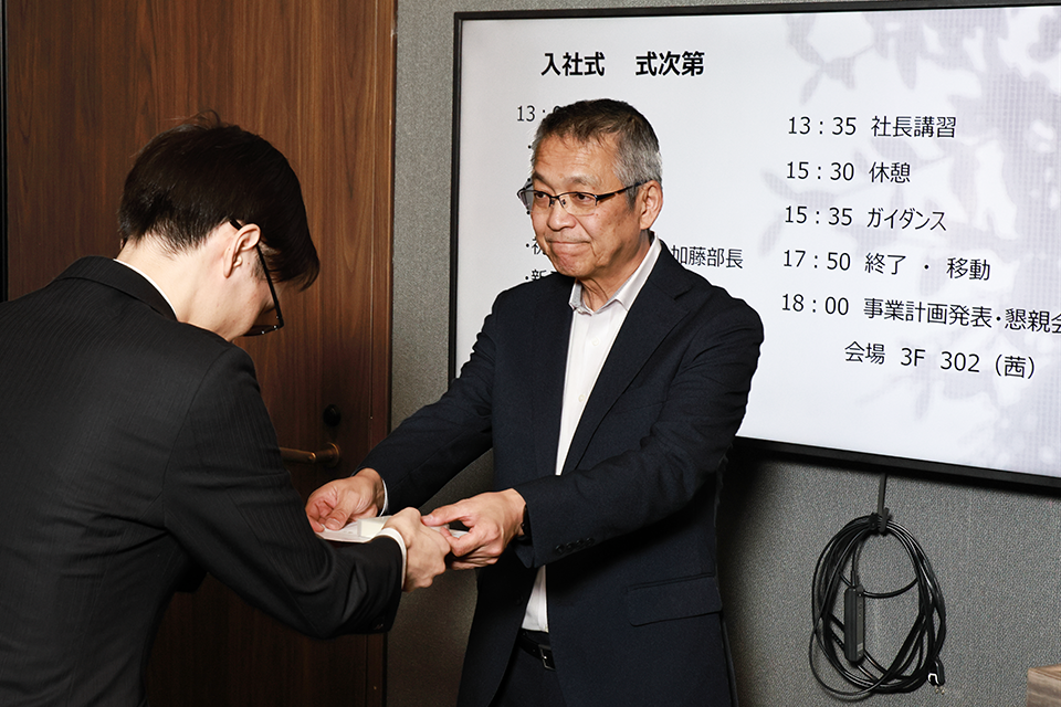 2026年度4月1日入社式の様子